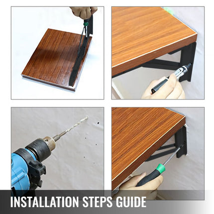 VEVOR Zware Bevestigingsbeugel Wandmontage Hoekbeugel 22 x 24 x 1,8” Plankdrager