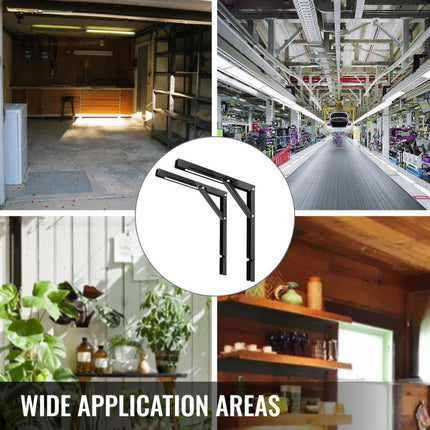 VEVOR Zware Bevestigingsbeugel Wandmontage Hoekbeugel 22 x 24 x 1,8” Plankdrager