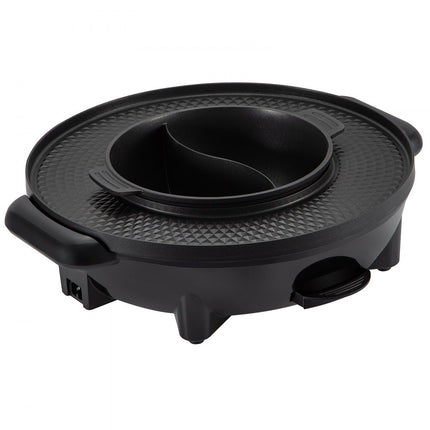 VEVOR 2 in 1 Bbq Grill Hete Pot 2200W Multifunctionele Elektrische Grill Hot Pot 51,5x21x46 cm Grill Indoor Hot Pot van Gegoten Aluminium en Gehard