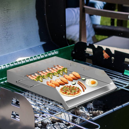 VEVOR 18" x 16" roestvrijstalen bakplaat platte grill buitengrill drievoudige brander