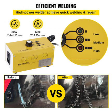 VEVOR Hot Staple Kit Plastic Repair Thermo Hand Tool Handy Generation Populair