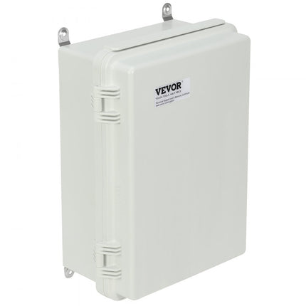 VEVOR elektrische aansluitdoos 430 x 330 x 180 mm, ABS-kunststof elektrische behuizingsdoos met scharnierend deksel, roestvrijstalen sluiting, IP67 stofdicht en waterdicht voor elektrische projecten
