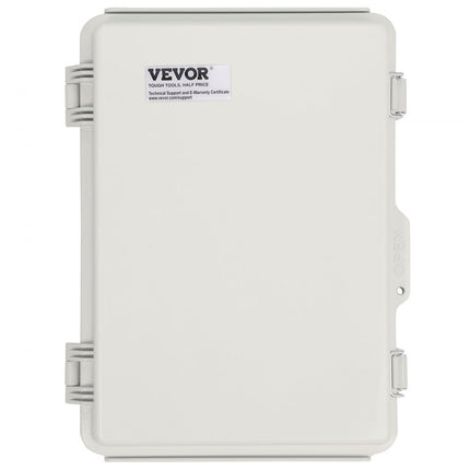 VEVOR elektrische aansluitdoos 430 x 330 x 180 mm, ABS-kunststof elektrische behuizingsdoos met scharnierend deksel, roestvrijstalen sluiting, IP67 stofdicht en waterdicht voor elektrische projecten