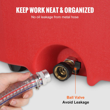 VEVOR brandstofwagen 60L jerrycan benzine jerrycan PE 460x341,5x930mm gas brandstoftank container 7,8L/min Max debiet vervanging jerrycan benzinetank Geschikt voor diesel smeerolie benzine