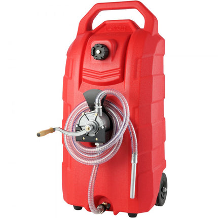 VEVOR brandstofwagen 60L jerrycan benzinejerrycan PE 460x533x930mm gasbrandstoftankcontainer 7,8 L/min Max.debiet vervangende jerrycan benzinetank Geschikt voor diesel, smeerolie, benzine
