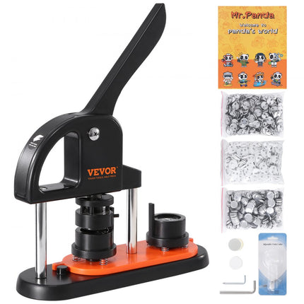 VEVOR knopenmachine knopenmaker machine 25 mm 500 stuks Badgeponspers, knoppers, DIY badgepersmachine knopenbadgemaker voor gepersonaliseerde badges inclusief magisch boek