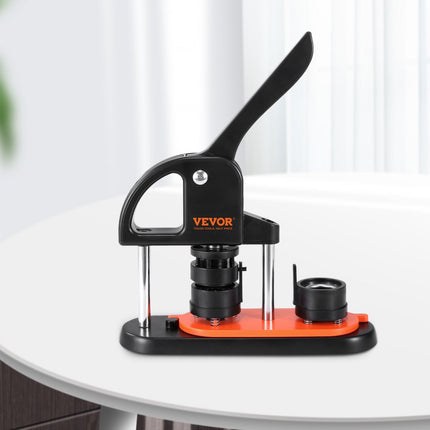 VEVOR knopenmachine knopenmaker machine 32 mm 500 stuks Badgeponsmachine, knopenpers, DIY badgepersmachine knopenbadgemaker voor gepersonaliseerde badges inclusief magisch boek en cirkelsnijder