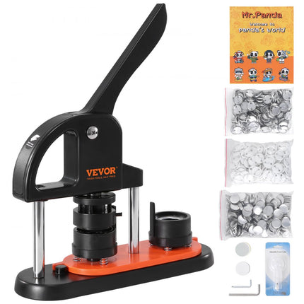 VEVOR knopenmachine knopenmaker machine 32 mm 500 stuks Badgeponsmachine, knopenpers, DIY badgepersmachine knopenbadgemaker voor gepersonaliseerde badges inclusief magisch boek en cirkelsnijder