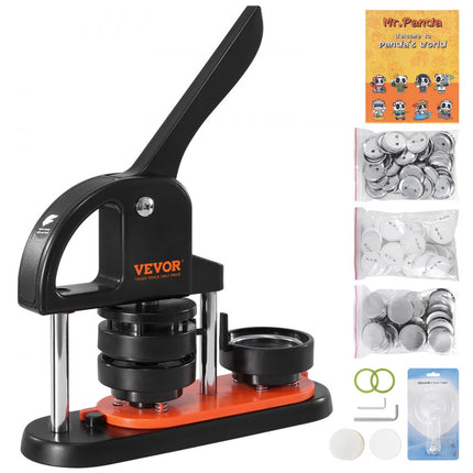 VEVOR knopenmachine knopenmaker machine 58 mm 100 stuks Badgeponsmachine, knopenpers, DIY badgepersmachine knopenbadgemaker voor gepersonaliseerde badges inclusief magisch boek en cirkelsnijder