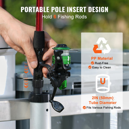 VEVOR Strandviswagen Visserswagen 500 lbs met ballonbanden voor zand