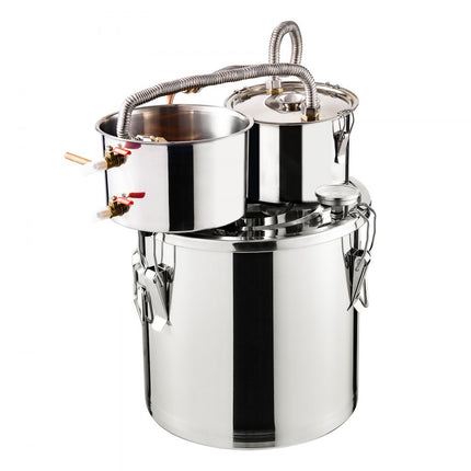 VEVOR alcoholdestillatiesysteem 19L distilleerder waterpomp roestvrij staal