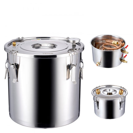 VEVOR alcoholdestillatiesysteem 30L distilleerder waterpomp dubbele condensor