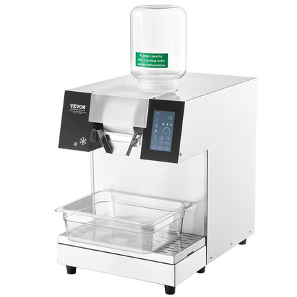 VEVOR Commerciële Sneeuwvlokijsmachine 180kg/24u Ijsscheerapparaat Touch LCD