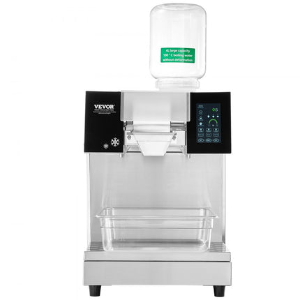 VEVOR Commerciële Sneeuwvlokijsmachine 180kg/24u Ijsscheerapparaat Touch LCD