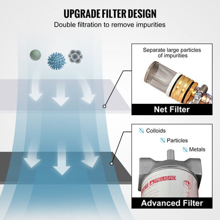 VEVOR draagbaar dieseltank mobiel tanksysteem 116 gallon dieseltankstation grijs