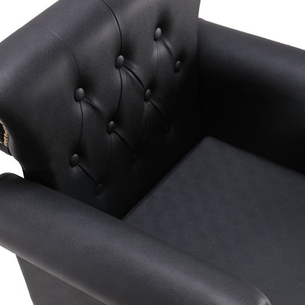 VEVOR kappersstoel 150 kg draagvermogen kappersstoel van spons PU houtplaat ijzer servicestoel in hoogte verstelbare kappersstoel 360° draaibare kappersstoel kappersuitrusting 98 x 77 x 90,5 cm