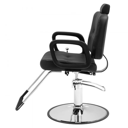 VEVOR kappersstoel 150 kg draagvermogen kappersstoel van spons PU houtplaat ijzer servicestoel in hoogte verstelbare kappersstoel 360° draaibare kappersstoel kappersuitrusting 81 x 62 x 108 cm