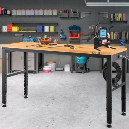 VEVOR in hoogte verstelbare werkbank opspantafel 183x64x97cm werktafel 2000lbs