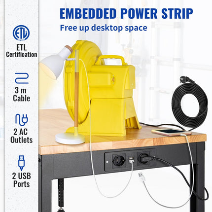 VEVOR in hoogte verstelbare werkbank opspantafel 135x46x97cm werktafel 2000lbs
