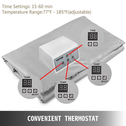 UK Far Infrared Spar Sauna Deken 3 Zone Afslanken Lichaam Vormgeven