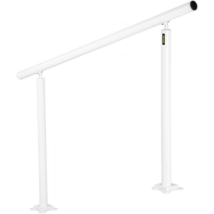 VEVOR Balustrade Trap Trapleuning Kit 152,8 cm x 91 cm Buiten Trapleuning 0-5 Stappen Pijp Trapleuning van Aluminium met Voorgeboorde Gaten