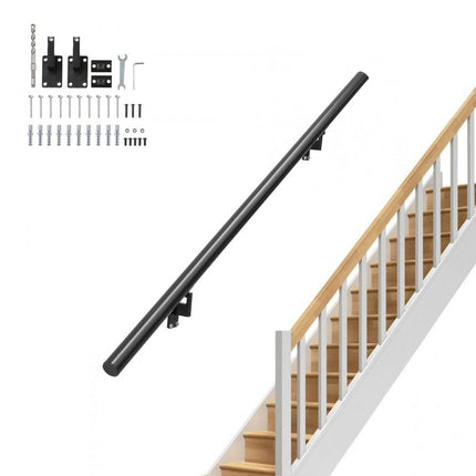 VEVOR leuning aluminiumlegering onderhoudsvriendelijke trapleuning 1524 mm balustrade trap 199,6 kg draagvermogen 1000 mm afstand tussen de kolommen balustrade balkonleuning