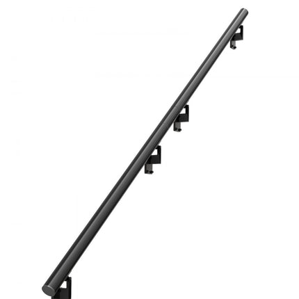 VEVOR Leuning Gemakkelijk te onderhouden trapleuning van aluminiumlegering 2133,6 mm balustrade Trap 199,6 kg Draagvermogen 806-333-806 mm Afstand tussen de kolommen Borstwering Balkonleuning