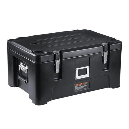 VEVOR geïsoleerd voedselpannenrek, stapelbaar met 3 pannen, 36Qt, zwart