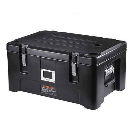 VEVOR geïsoleerd voedselpannenrek, stapelbaar met 3 pannen, 36Qt, zwart