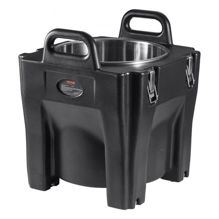 VEVOR 8 gallon geïsoleerde soepserver voor warme en koude dranken met voet, zwart