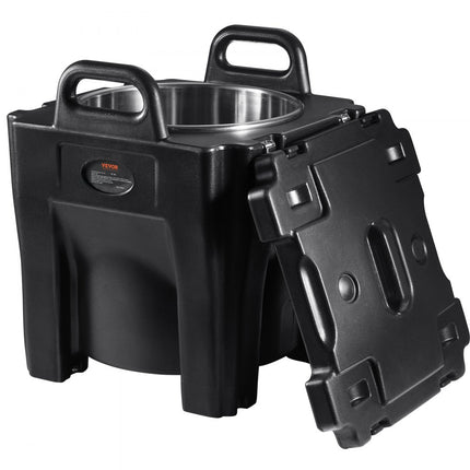 VEVOR 8 gallon geïsoleerde soepserver voor warme en koude dranken met voet, zwart
