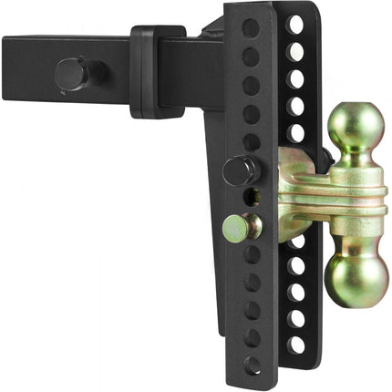 VEVOR trekhaak, 10" drop en 8,5" rise, kogelmontage met 2,5" massieve ontvangerbuis, 14.500 lbs GTW, 2" en 2-5/16" 45# stalen trekkogels met sleutelslot