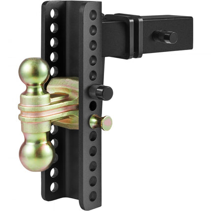 VEVOR trekhaak, 10" drop en 8,5" rise, kogelmontage met 2,5" massieve ontvangerbuis, 14.500 lbs GTW, 2" en 2-5/16" 45# stalen trekkogels met sleutelslot