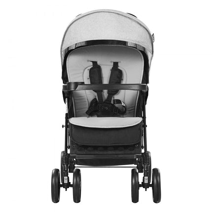 VEVOR twin kinderwagen broer/zus kinderwagen 1200x535x1020mm lichtgrijs/zwart