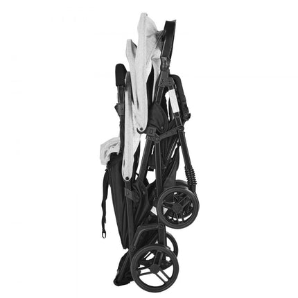 VEVOR twin kinderwagen broer/zus kinderwagen 1200x535x1020mm lichtgrijs/zwart