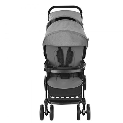 VEVOR twin kinderwagen broer/zus kinderwagen opvouwbaar 120x53,5x102cm donkergrijs