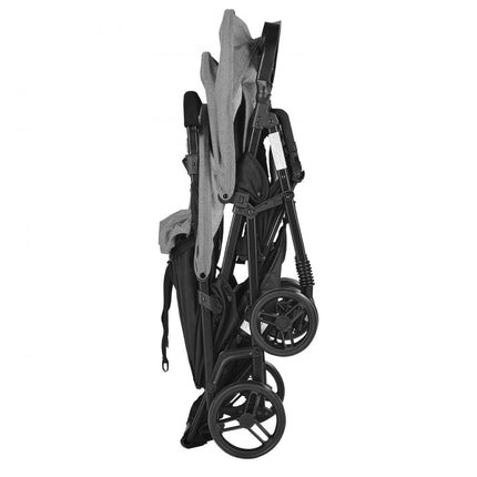 VEVOR twin kinderwagen broer/zus kinderwagen opvouwbaar 120x53,5x102cm donkergrijs