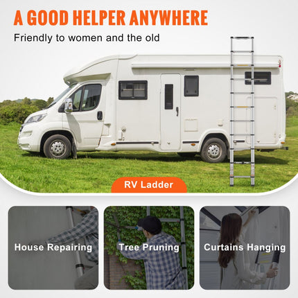 VEVOR telescopische ladder trapladder enkele ladder verlengladder 3,2 m 170 kg draagvermogen