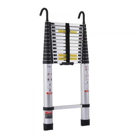 VEVOR telescoopladder, trapladder, vouwladder, uitschuifbare ladder, 170 kg, 5 m