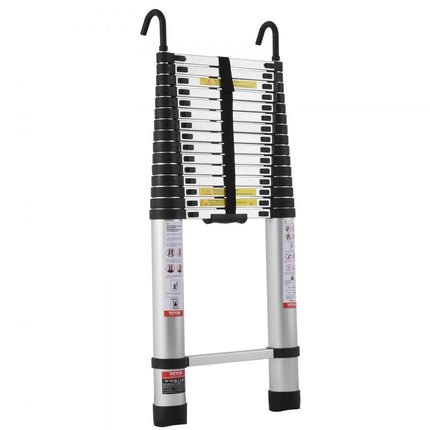 VEVOR telescoopladder, trapladder, vouwladder, uitschuifbare ladder, 170 kg, 6 m