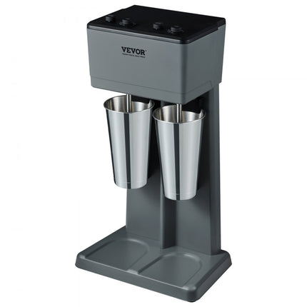 VEVOR Pro Drinkmixer Drankenmixer 750 W 820 ml dubbelkops milkshakemachine, 3 snelheden instelbaar 15000/18000/21000 RPM, roestvrijstalen beker melk- en eiwitshake, drankmixer, cocktail