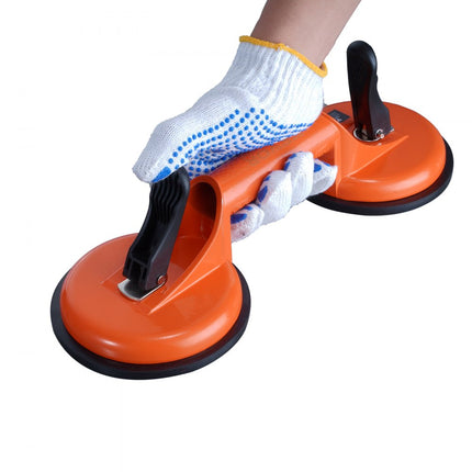 VEVOR zuignap gemaakt van NBR glasheffer φ119mm vacuümheffer draagvermogen 85-150kg glazen zuignap bedrijfstemperatuur -20-60℃ platenheffer vacuümzuignap met ergonomische aluminium handgreep