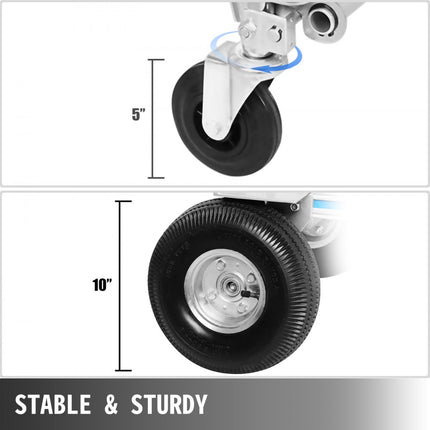 3 in 1 Aluminium Opvouwbare Zakwagen Hand Trolley Kar Auto Heavy Duty Opvouwbaar
