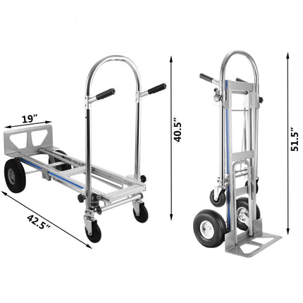 3 in 1 Aluminium Opvouwbare Zakwagen Hand Trolley Kar Auto Heavy Duty Opvouwbaar