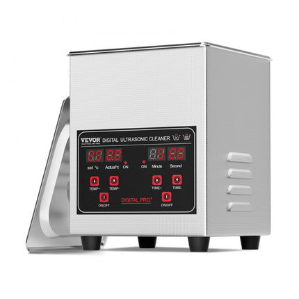 VEVOR 1.3L Ultrasone reiniger 50W Reinigingsmachine Timer Mand en verwarming 40 kHz