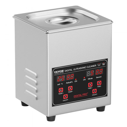 VEVOR 1.3L Ultrasone reiniger 50W Reinigingsmachine Timer Mand en verwarming 40 kHz
