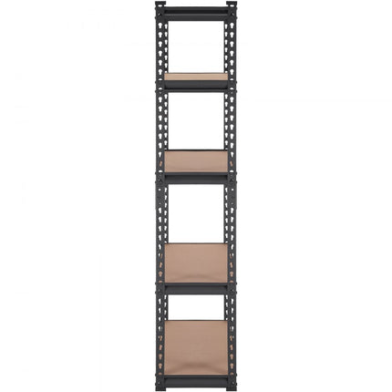 VEVOR Opbergrek 907,2 kg Totale laadcapaciteit 181,4 kg per plank Kelderrek SPCC Koolstofstaal + MDF-paneel Inhaakbare rekken 75x30x152cm Werkplaatsrek Heavy Duty rek Kelderrek Plank Verstelbaar