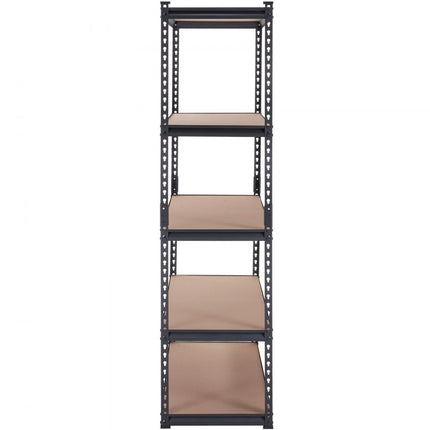 VEVOR Opbergrek 907,2 kg Totale laadcapaciteit 181,4 kg per plank Kelderrek SPCC Koolstofstaal + MDF-paneel Inhaakrek 90x45x182,88cm Werkplaatsrek Heavy Duty rek Kelderrek Plank Verstelbaar