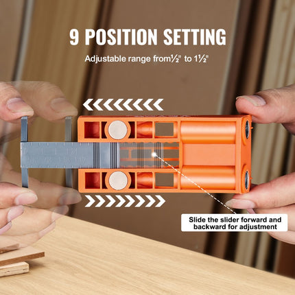 VEVOR 50 stuks Pocket Hole Jig Kit Double Pocket Hole met Square Drive Bit & C-klemmen, Doweling Aid Drill Jig voor het boren van Pocket Gaten en Schuine Gaten, Boorhulp voor Houtbewerking