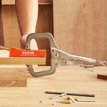 VEVOR 50 stuks Pocket Hole Jig Kit Double Pocket Hole met Square Drive Bit & C-klemmen, Doweling Aid Drill Jig voor het boren van Pocket Gaten en Schuine Gaten, Boorhulp voor Houtbewerking